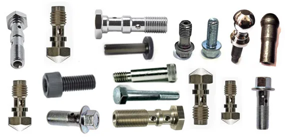 Sample bolts, screws and ball pins sorted on the Metal Disc machine