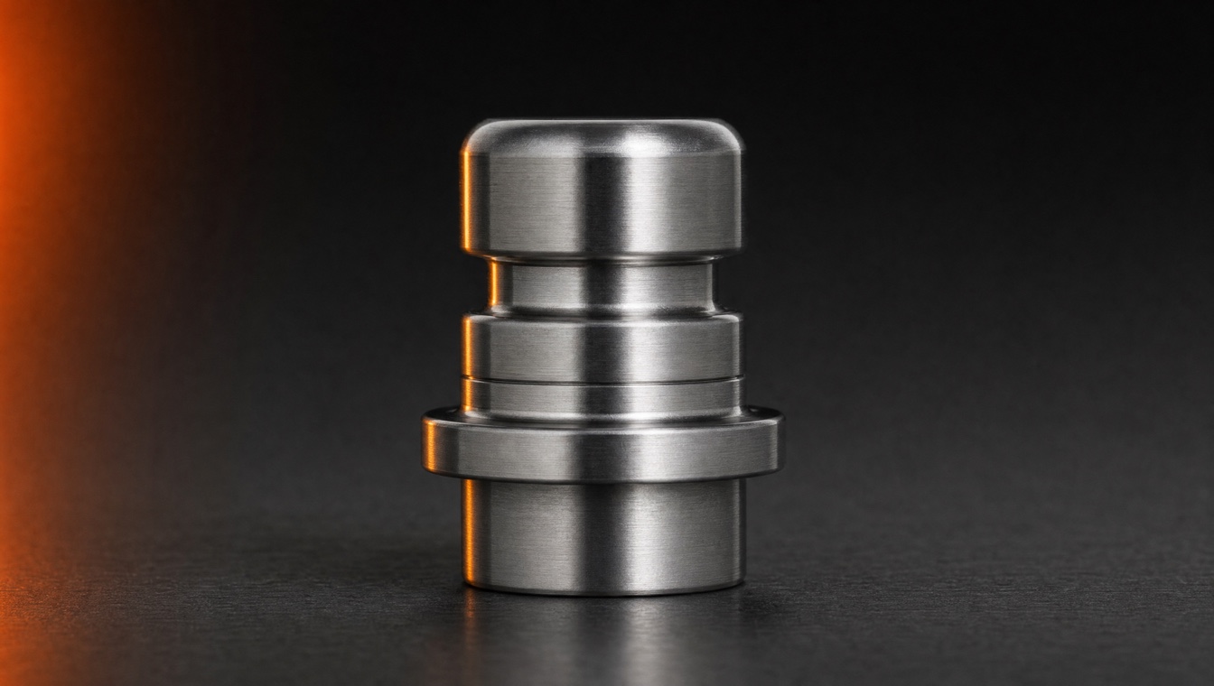 Customer's stepped fitting measured in profile: OD, length, radius, step and groove